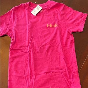 Huk Kids Vibrant Pink Short Sleeve Tee